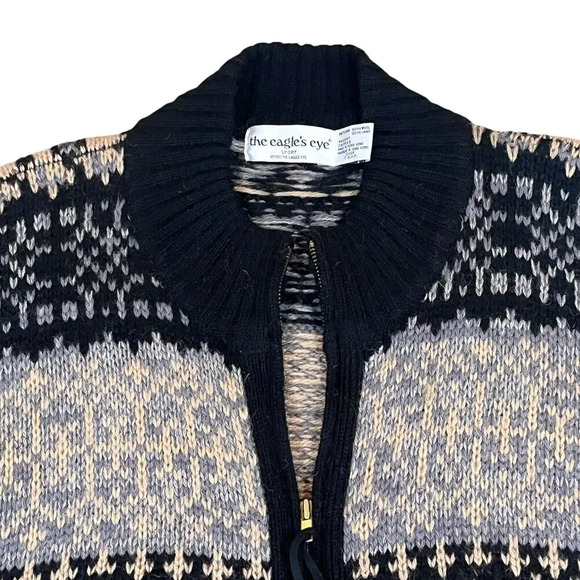 Vintage The Eagle's Eye Women's Chunky Knit Sweater Shetland 100% Wool SZ Large - Picture 3 of 7